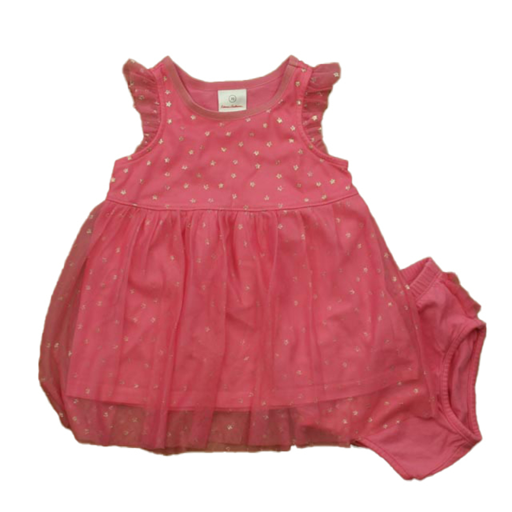 Hanna Andersson Girls Pink Stars Dress size: 6-12 Months